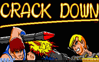 Crack Down title screen for Atari ST